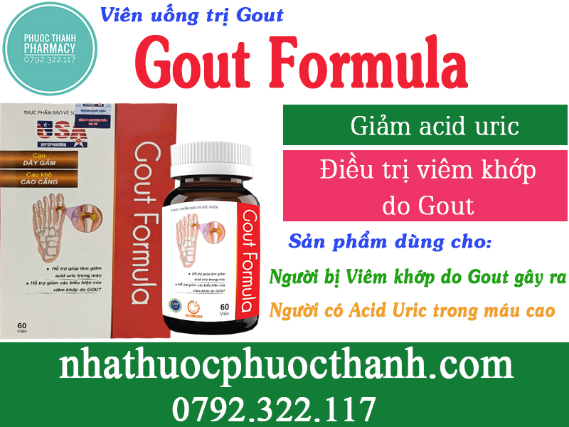 Gout Formula Giảm acid uric trong máu