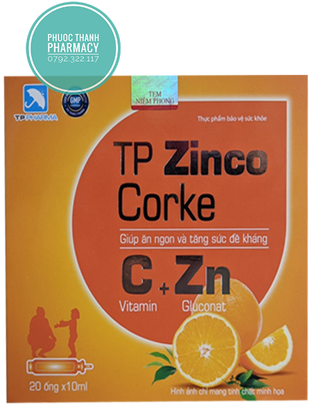 Siro ăn ngon TP Zinco Corke - tăng cường đề kháng