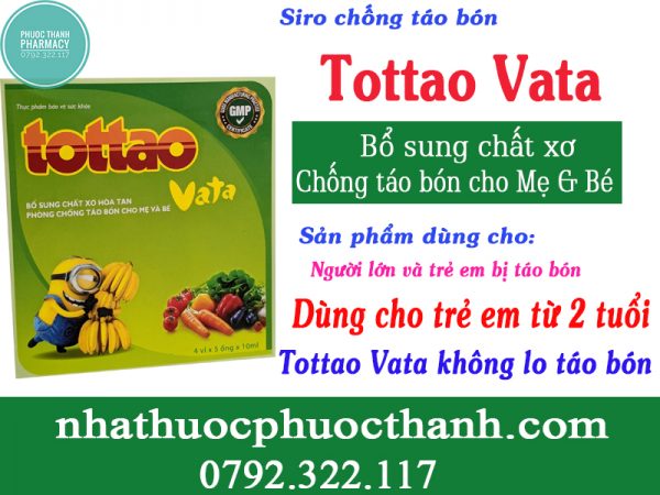 siro chống táo bón - tottao vata